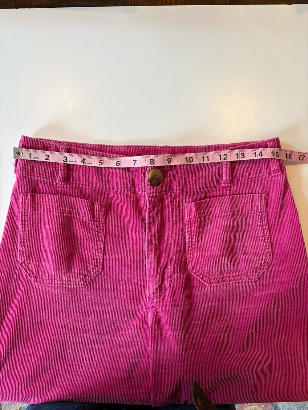Anthropologie || The Skipper Corduroy Wide Leg Crop Pants Paisley Pink 28 - Picture 10 of 12